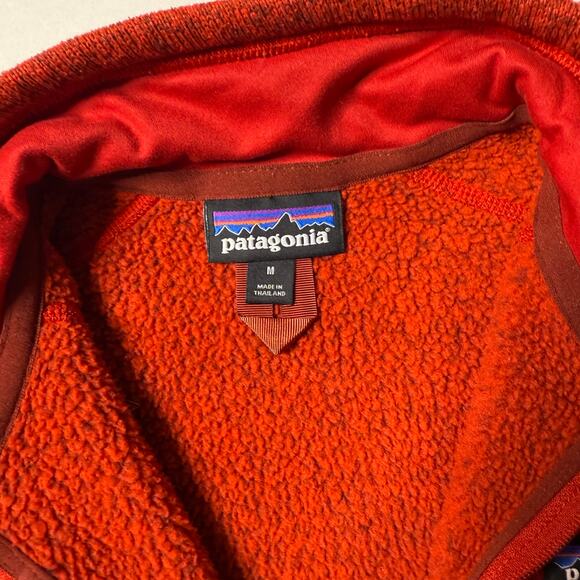 Patagonia Women's size M Better Sweater Heathered Dark Red Quarter Zip Pullover - Picture 5 of 9